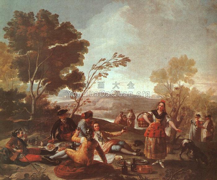 Picnic on the Banks of the Manzanares - 弗朗西斯科·德·戈雅